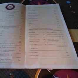 Központ Bisztró Budapest - Étlap/itallap