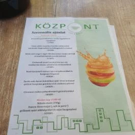 Központ Café & Bistro, Mosonmagyaróvár - Étlap/itallap