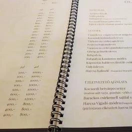 Kraszna Vigadó Étterem Kocsord - Étlap/itallap