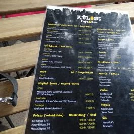Különc Bár, Budapest - Étlap/itallap