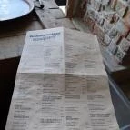 Kultúrpresszó Sopron - Étlap/itallap