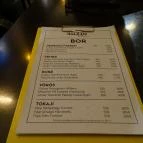 KUZIN Bar Budapest - Étlap/itallap