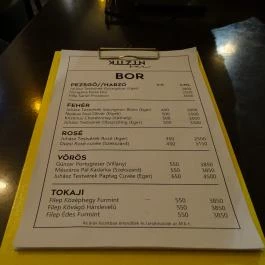 KUZIN Bar, Budapest - Étlap/itallap