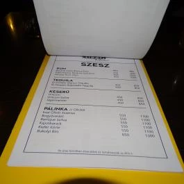 KUZIN Bar, Budapest - Étlap/itallap