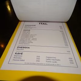 KUZIN Bar, Budapest - Étlap/itallap