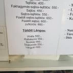 Lángos Büfé Pomáz - Étlap/itallap