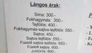 Lángos Büfé Pomáz - Étlap/itallap