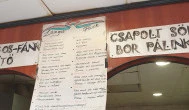 Lángos Centrum - Lehel Csarnok Budapest - Étlap/itallap