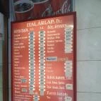 Lángos Centrum - Lehel Csarnok Budapest - Étlap/itallap