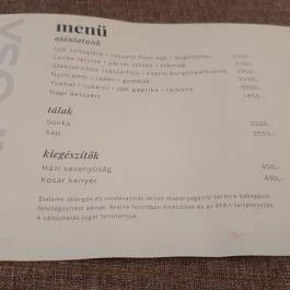 Laposa Borterasz Badacsonytomaj - Étlap/itallap