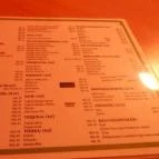 Lezser Bár Budapest - Étlap/itallap