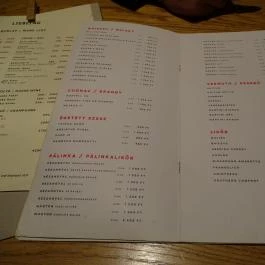 Liebling, Budapest - Étlap/itallap