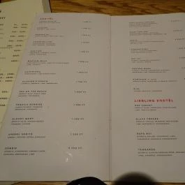 Liebling, Budapest - Étlap/itallap