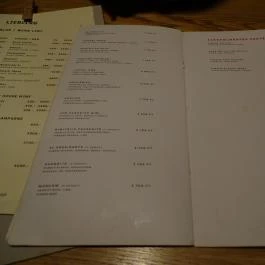 Liebling, Budapest - Étlap/itallap