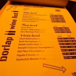 Liter Bar, Budapest - Étlap/itallap