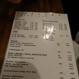 London Coffee Society, Budapest - Étlap/itallap