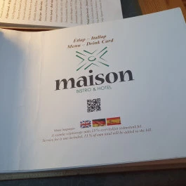Maison Bistro - Maison Bistro & Hotel étterme, Budapest - Étlap/itallap