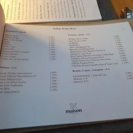 Maison Bistro - Maison Bistro & Hotel étterme, Budapest - Étlap/itallap