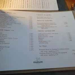 Maison Bistro - Maison Bistro & Hotel étterme, Budapest - Étlap/itallap