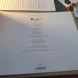 Maison Bistro - Maison Bistro & Hotel étterme, Budapest - Étlap/itallap