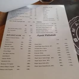 Mákos Guba Bistro, Budapest - Étlap/itallap