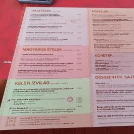 Mala Garden Étterem Siófok - Étlap/itallap