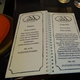Maláta Kézműves Sör- & Grillkert Szeged - Étlap/itallap