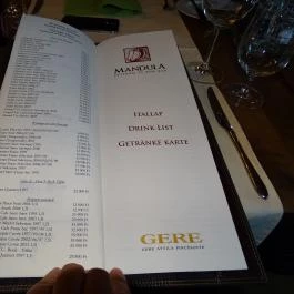 Mandula Étterem & Borbár Villány - Étlap/itallap