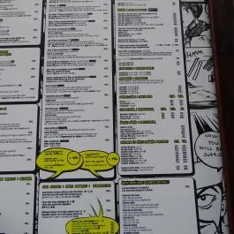 Manga Cowboy, Budapest - Étlap/itallap