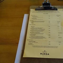 Márga Bisztró, Csopak - Étlap/itallap