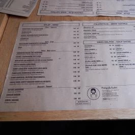 Matrjoska, Budapest - Étlap/itallap