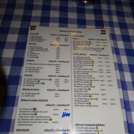 Matróz Dunaparti Kisvendéglő, Győr - Étlap/itallap