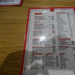 Meatology, Budapest - Étlap/itallap