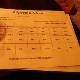 Black Dog Pub Mechwart Pince, Budapest - Étlap/itallap