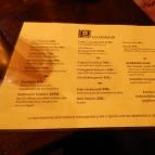 Black Dog Pub Mechwart Pince Budapest - Étlap/itallap