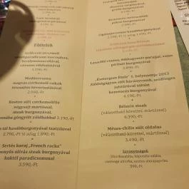 Mediterraneo Vendégfogadó Esztergom - Étlap/itallap