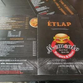 Memento Burgers & More, Tatabánya - Étlap/itallap