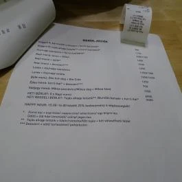 Miksa Cafe, Budapest - Étlap/itallap