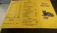 Mirci Kávézó - Pólus Center Budapest - Étlap/itallap