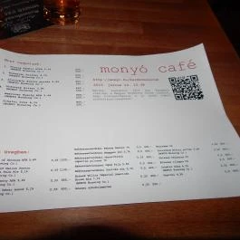 Monyó Café, Budapest - Étlap/itallap
