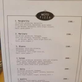 Moto Pizza, Budapest - Étlap/itallap