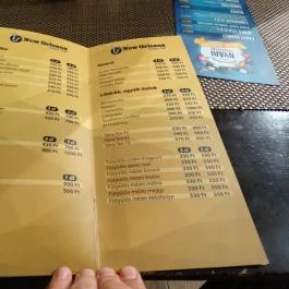 New Orleans Music Pub, Miskolc - Étlap/itallap