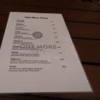 One More Cafe - Gozsdu Udvar Budapest - Étlap/itallap