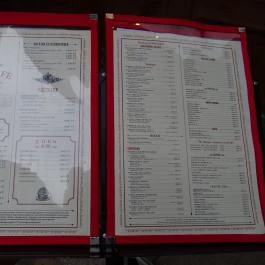 Opera Café, Budapest - Étlap/itallap