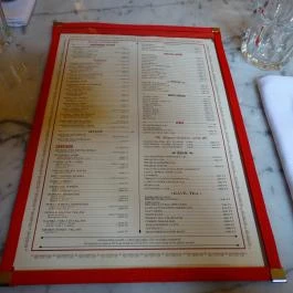 Opera Café, Budapest - Étlap/itallap
