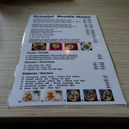 Oriental Noodles Home, Budapest - Étlap/itallap