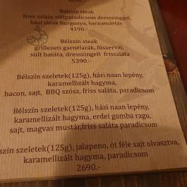 Papachef's Kitchen, Szeged - Étlap/itallap