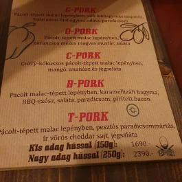 Papachef's Kitchen, Szeged - Étlap/itallap