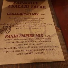 Papachef's Kitchen, Szeged - Étlap/itallap