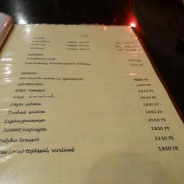 Polo Pub Budapest - Étlap/itallap